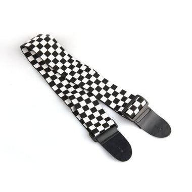 Black/White Strap For Electric Guitar