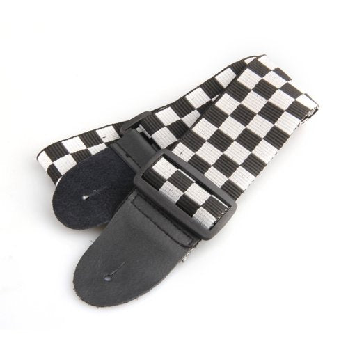 Black/White Strap For Electric Guitar